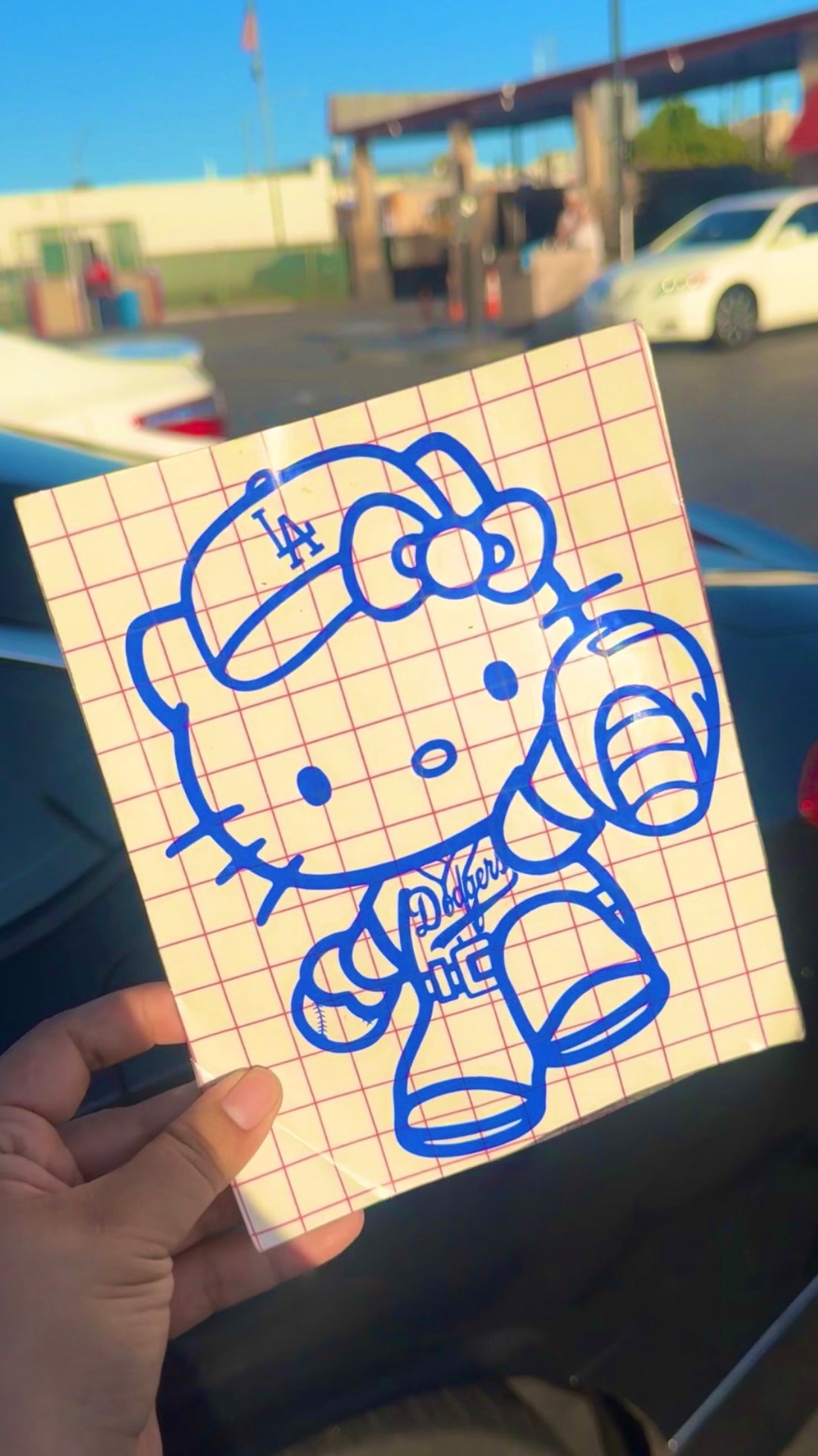 Baseball Kitty Car / Window Decal