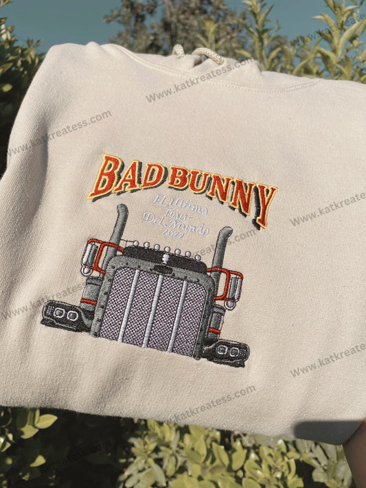 Bad Bunny Truck embroidered Sweatshirt