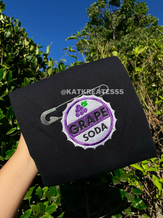 Grape Soda Pin Embroidered Sweatshirt